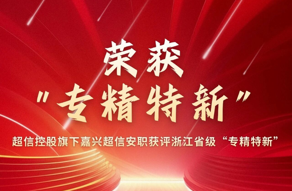 权威认可 | 超信控股旗下嘉兴超信安职获评浙江省级“专精特新”